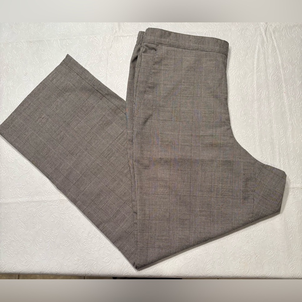 Alfred Dunner Black and White Checkered Pants